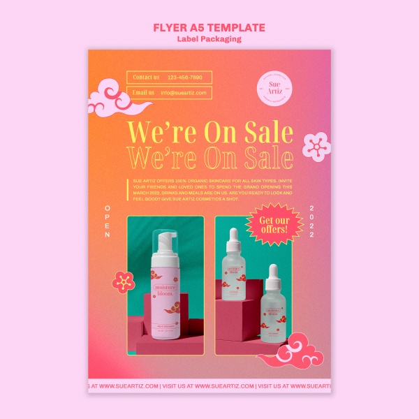 护肤品促销广告海报