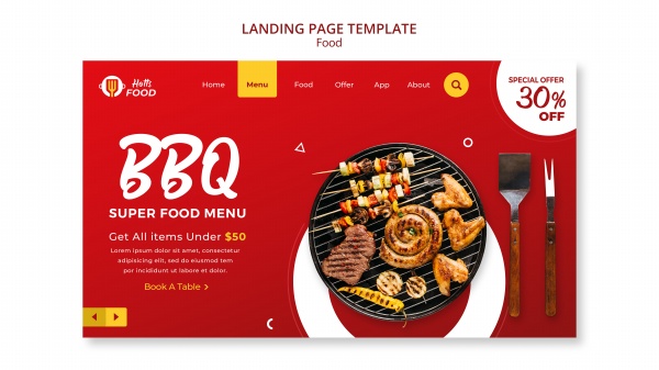 BBQ美食网页模板