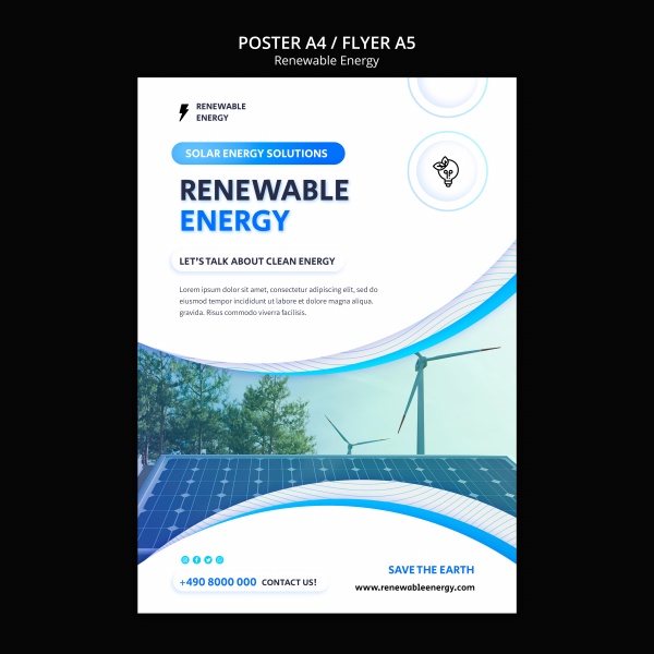 可再生能源海报