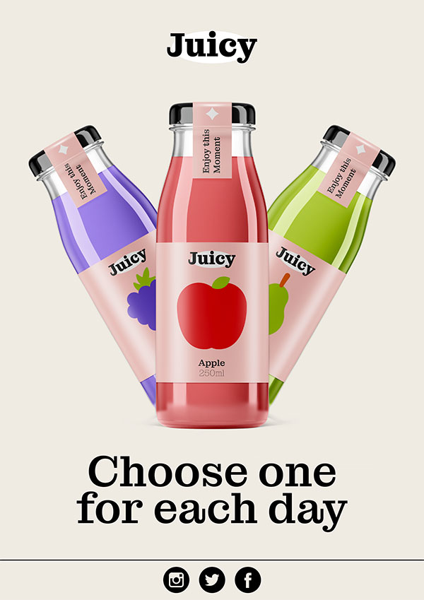 新鲜果汁广告海报
