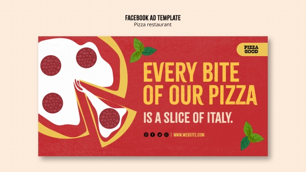 披萨美食广告横幅