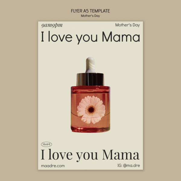 母亲节香水广告海报