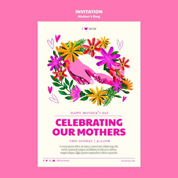 母亲节创意活动海报