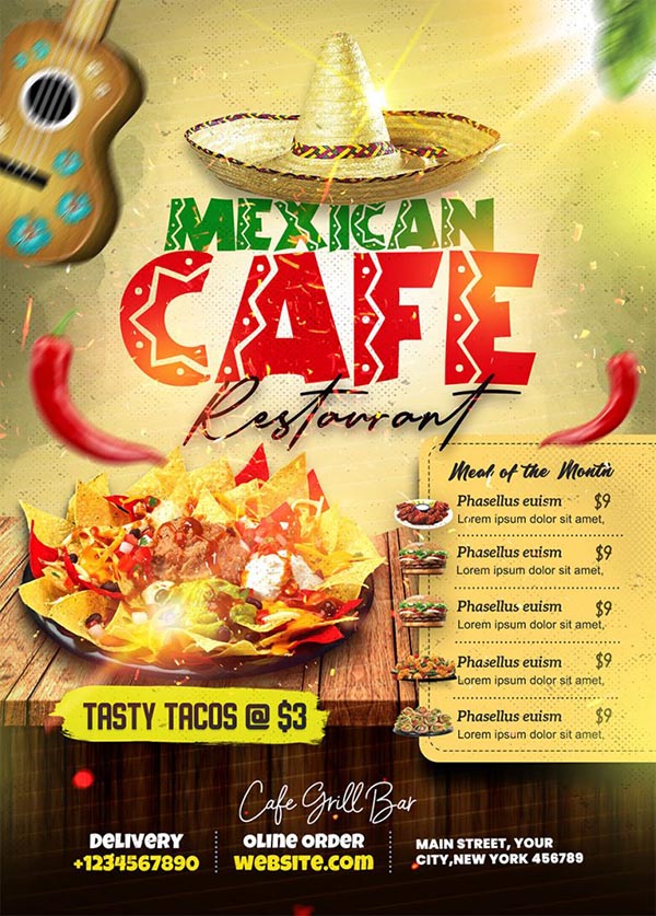 墨西哥餐厅菜单封面