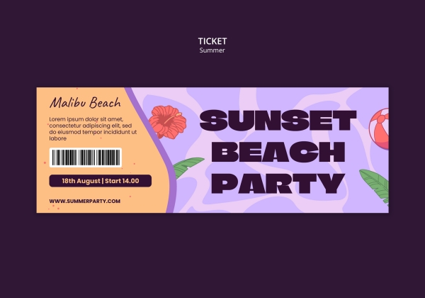 夏日沙滩派对票券