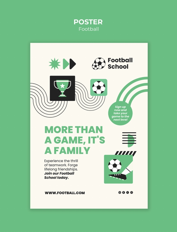 足球学校比赛活动海报