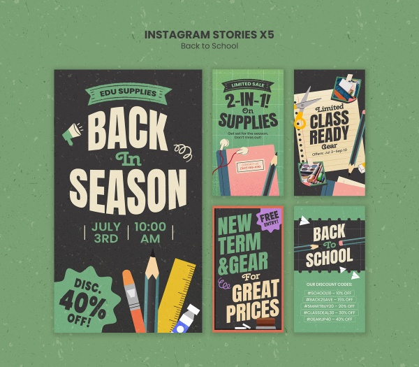 開學(xué)季INS模板