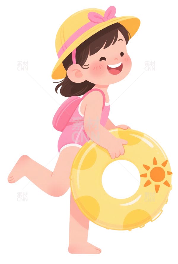 卡通泳裝女孩