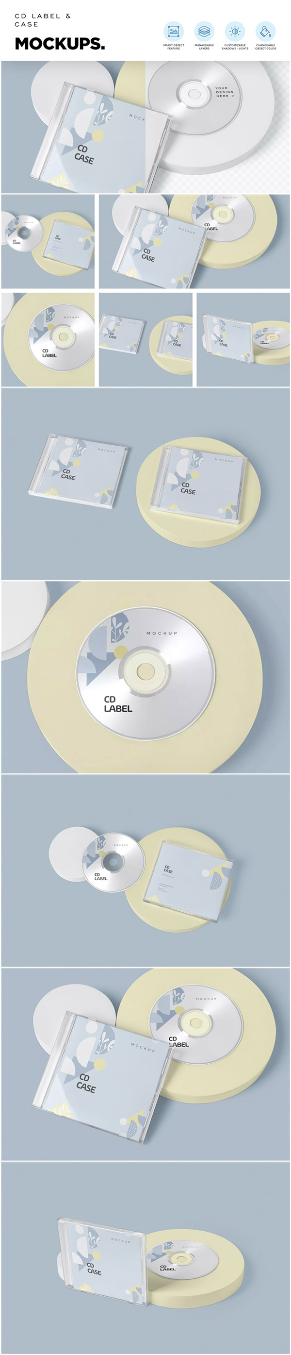CD标签包装盒样机