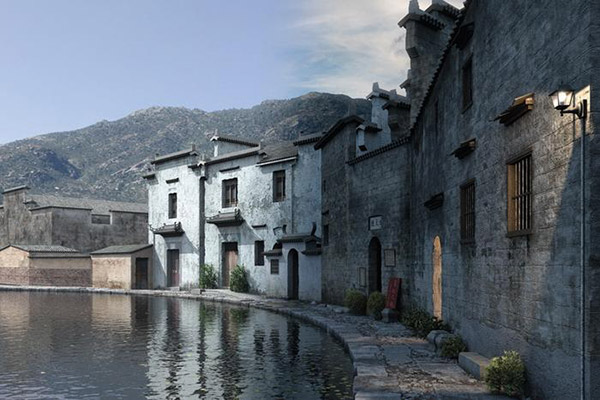 风景建筑所需点数:  10 点中国明清风格古建筑群模型,古建筑模型