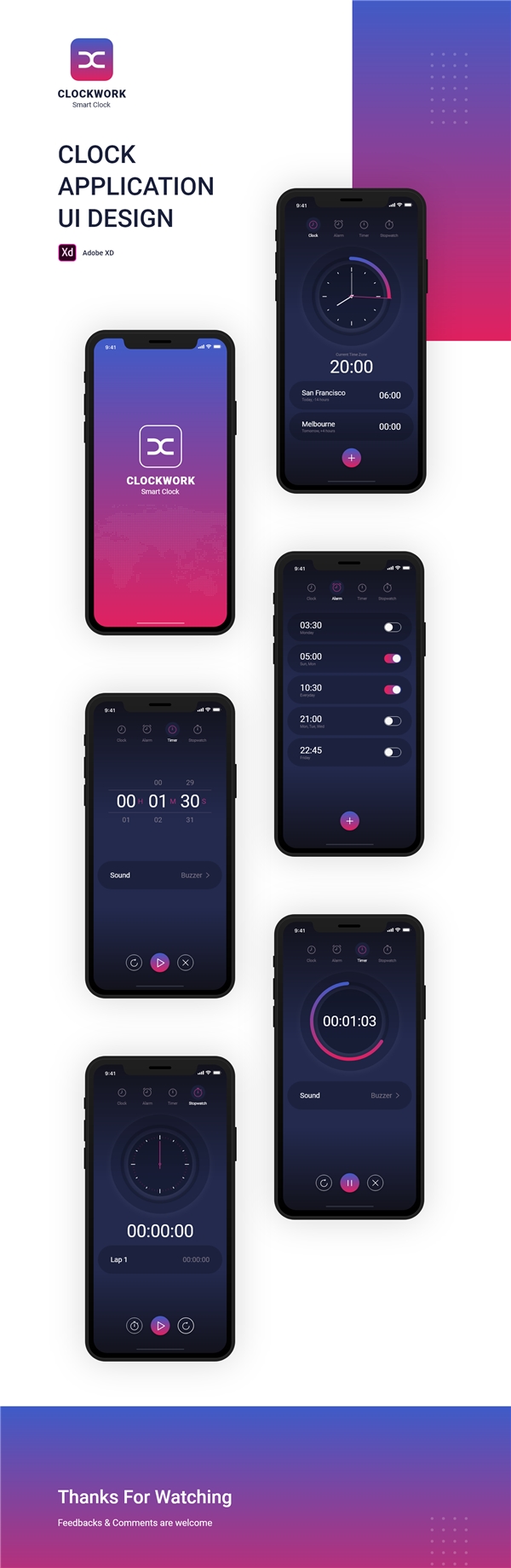 时钟app模板