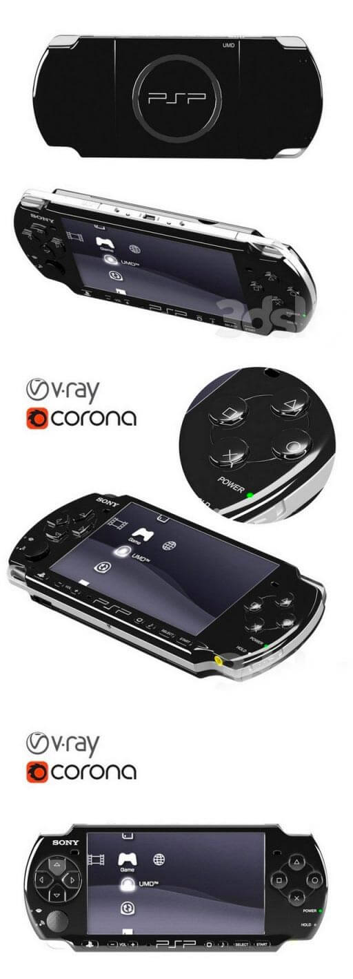 PSP3000必威手机下载版机3D模型