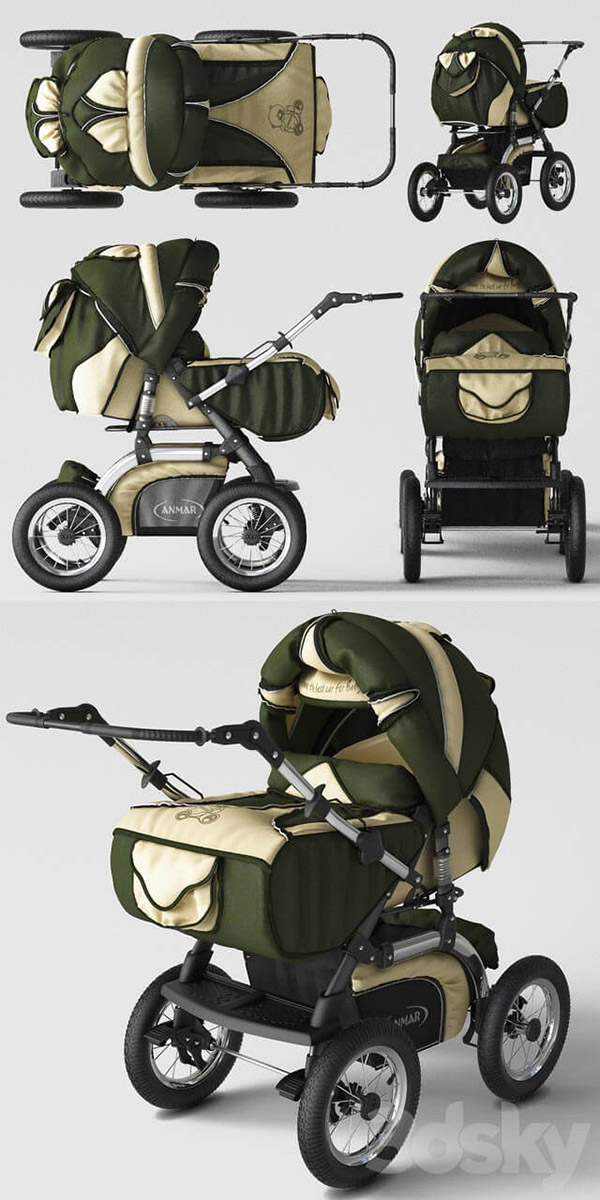 儿童婴儿车3D模型