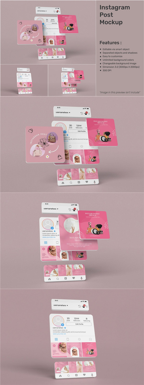 Instagram帖子样机