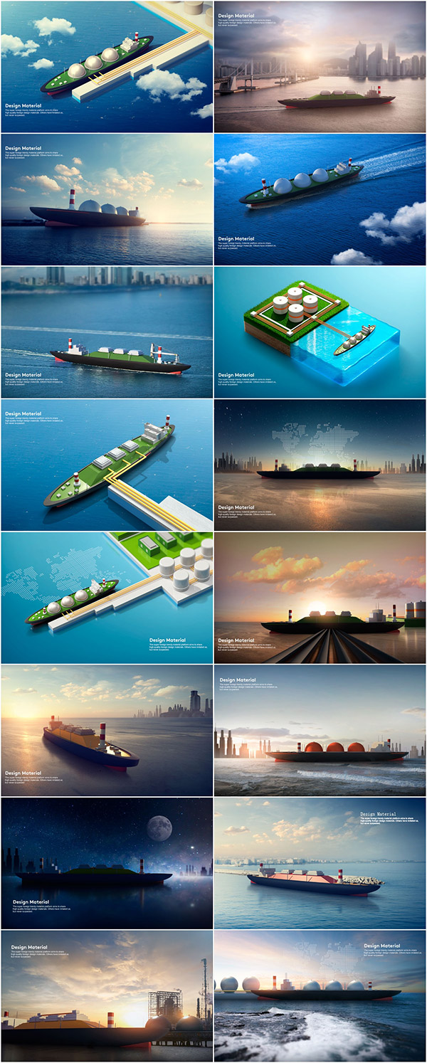 天然气LNG海运海报