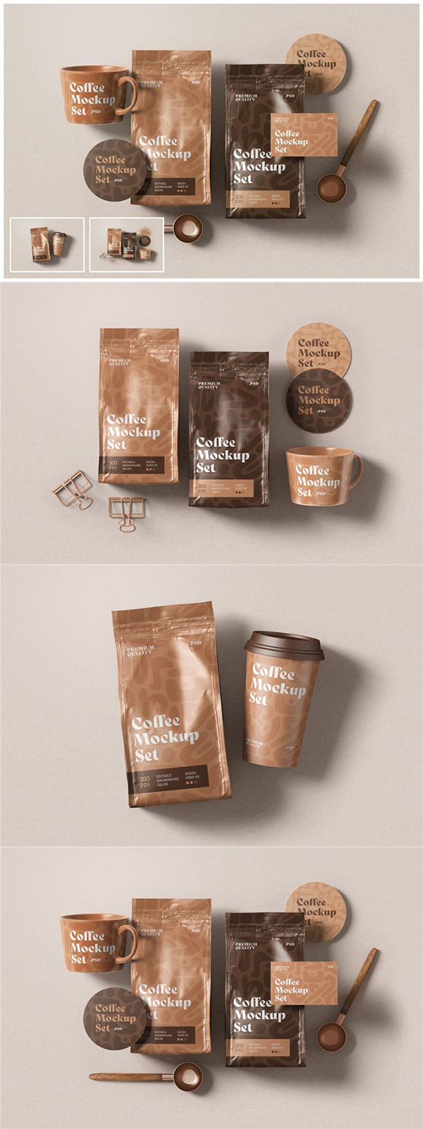 咖啡包装和品牌样机