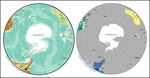 矢量南极洲球面地图