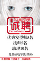美发诚聘海报