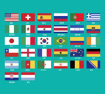 世界杯32强国旗
