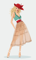 ʱ�г�ȹ��Ů