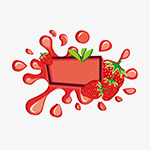 草莓卡通胸口之�水果�框