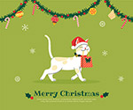 圣诞节卡通猫咪海报