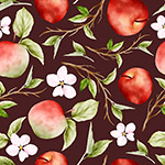 苹果花卉无缝图案