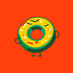 甜甜圈矢量插画