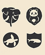 關(guān)愛野生動(dòng)物矢量圖標(biāo)