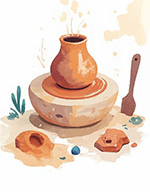 陶藝制作插圖
