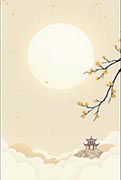 古朴中秋节背景矢量