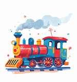 玩具小火車插圖