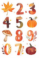 秋季元素数字设计