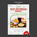 美食菜单海报模板