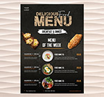 美食菜单餐厅海报模板
