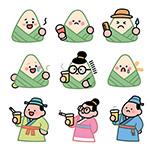 端午主题卡通贴纸PNG3