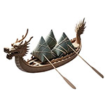 端午龙舟粽子PNG