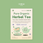 有機(jī)茶飲宣傳單