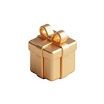 金色禮盒3D圖標(biāo)