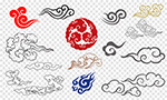 中國風線描樣式祥云