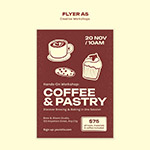 创意咖啡糕点宣传单