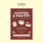 咖啡糕点美食宣传单