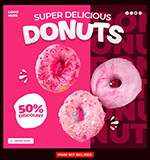 甜甜圈美食折扣主圖