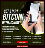 比特幣宣傳方形海報