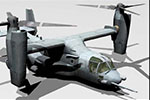 鱼鹰战机3D模型