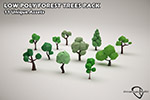 低多边形树3D模型