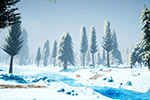 冬季松树雪地UE模型
