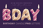 生日蜡烛3D字母