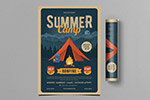 夏季露营旅行广告