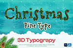 3D圣诞松树字母